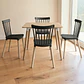 Comedor Cuadrado Melamina 4 Sillas Windsor – Mesa 80x80 - Miniatura 9
