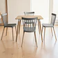 Comedor Cuadrado Melamina 4 Sillas Windsor – Mesa 80x80 - Miniatura 10
