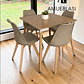 Comedor Mesa Cuadrada Melamina 80x80 cm + 4 Sillas Tulip - Miniatura 2