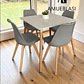 Comedor Mesa Cuadrada Melamina 80x80 cm + 4 Sillas Tulip - Miniatura 4
