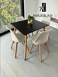 Comedor Cuadrado Melamina con Sillas Tulip - Miniatura 8