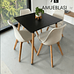 Comedor Mesa Cuadrada Melamina 80x80 cm + 4 Sillas Tulip - Miniatura 8