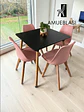 Comedor Cuadrado Melamina con Sillas Tulip - Miniatura 12
