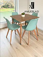 Comedor Cuadrado Melamina con Sillas Tulip - Miniatura 13