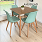 Comedor Mesa Cuadrada Melamina 80x80 cm + 4 Sillas Tulip - Miniatura 13