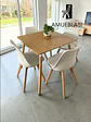 Comedor Cuadrado Melamina con Sillas Tulip - Miniatura 16