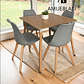 Comedor Mesa Cuadrada Melamina 80x80 cm + 4 Sillas Tulip - Miniatura 18