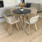 Comedor Mesa Redonda Melamina Eames 80 cm + 4 Sillas Radar Velvet - Miniatura 4
