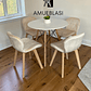 Comedor Mesa Redonda Melamina Eames 80 cm + 4 Sillas Radar Velvet - Miniatura 8