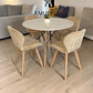 Comedor Mesa Redondas Melamina Eames 100 cm + 4 Sillas Radar Velvet - Miniatura 2