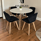Comedor Mesa Redondas Melamina Eames 100 cm + 4 Sillas Radar Velvet - Miniatura 7