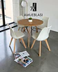 Comedor Redondo Melamina Eames con Sillas Tulip - Miniatura 1