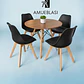 Comedor Redondo Melamina 4 Sillas Tulip – Mesa Eames - Miniatura 4
