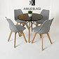 Comedor Redondo Melamina 4 Sillas Tulip – Mesa Eames - Miniatura 5
