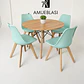 Comedor Redondo Melamina 4 Sillas Tulip – Mesa Eames - Miniatura 6