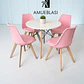 Comedor Redondo Melamina 4 Sillas Tulip – Mesa Eames - Miniatura 9