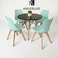 Comedor Redondo Melamina 4 Sillas Tulip – Mesa Eames - Miniatura 10