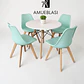 Comedor Redondo Melamina 4 Sillas Tulip – Mesa Eames - Miniatura 11