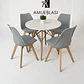 Comedor Redondo Melamina 4 Sillas Tulip – Mesa Eames - Miniatura 13