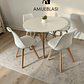 Comedor Mesa Redonda Melamina Eames 100 cm + 4 Sillas Tulip - Miniatura 1