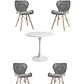 Comedor Mesa Redonda Tulip + 4 Sillas Radar - Miniatura 5