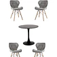 Comedor Mesa Redonda Tulip + 4 Sillas Radar - Miniatura 8