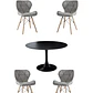 Comedor Mesa Redonda Tulip + 4 Sillas Radar - Miniatura 12