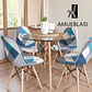 Comedor Redondo Vidrio 4 Sillas Patchwork – Mesa Eames - Miniatura 2