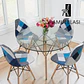 Comedor Redondo Vidrio 4 Sillas Patchwork – Mesa Eames - Miniatura 4