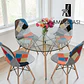 Comedor Redondo Vidrio 4 Sillas Patchwork – Mesa Eames - Miniatura 6