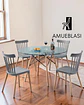 Comedor Redondo Vidrio Eames con Sillas Windsor - Miniatura 2