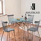 Comedor Redondo Vidrio 4 Sillas Windsor – Mesa Eames - Miniatura 2