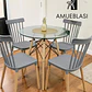 Comedor Redondo Vidrio 4 Sillas Windsor – Mesa Eames - Miniatura 1