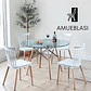 Comedor Redondo Vidrio 4 Sillas Windsor – Mesa Eames - Miniatura 6