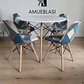Comedor Redondo Melamina 4 Sillas Patchwork – Mesa Eames - Miniatura 1
