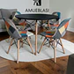 Comedor Redondo Melamina 4 Sillas Patchwork – Mesa Eames - Miniatura 5