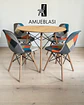 Comedor Redondo Melamina Eames con Sillas Patchwork - Miniatura 6