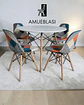 Comedor Redondo Melamina Eames con Sillas Patchwork - Miniatura 7