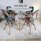 Comedor Redondo Melamina 4 Sillas Patchwork – Mesa Eames - Miniatura 7