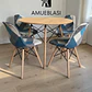 Comedor Redondo Melamina 4 Sillas Patchwork – Mesa Eames - Miniatura 8