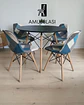Comedor Redondo Melamina Eames con Sillas Patchwork - Miniatura 9