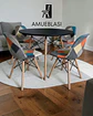 Comedor Redondo Melamina Eames con Sillas Patchwork - Miniatura 10