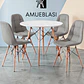 Comedor Redondo Melamina 4 Sillas Buckle – Mesa Eames - Miniatura 2
