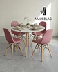 Comedor Redondo Melamina Eames 4 Sillas Buckle  - Miniatura 3