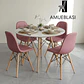 Comedor Redondo Melamina 4 Sillas Buckle – Mesa Eames - Miniatura 3