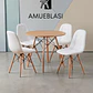 Comedor Redondo Melamina 4 Sillas Buckle – Mesa Eames - Miniatura 4