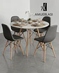 Comedor Redondo Melamina Eames 4 Sillas Buckle  - Miniatura 5