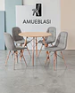 Comedor Redondo Melamina Eames 4 Sillas Buckle  - Miniatura 6