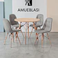 Comedor Redondo Melamina 4 Sillas Buckle – Mesa Eames - Miniatura 6