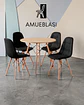 Comedor Redondo Melamina Eames 4 Sillas Buckle  - Miniatura 8
